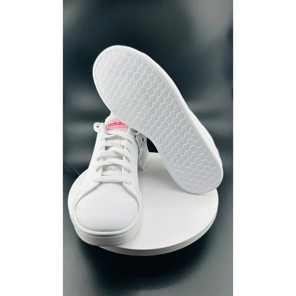 Adidas Advantage K White/Pink Shoes – IG2512 – Sz 3 - Picture 1 of 6